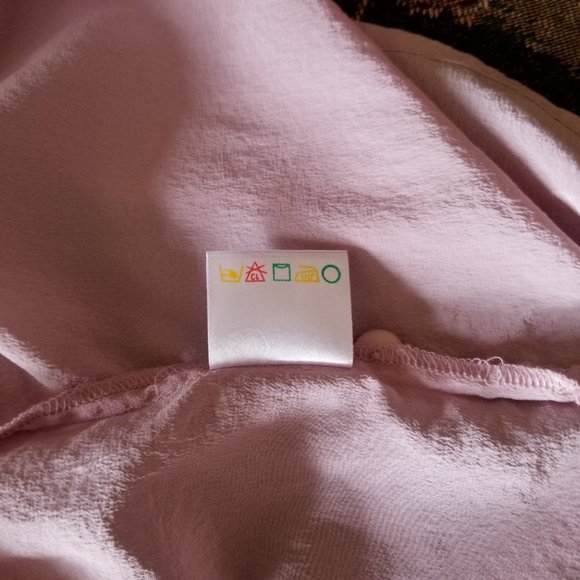 Rare, silk, vintage 90s, round neck, cut-out, dressy blouse, L, M, Zacks - Picture 6 of 6